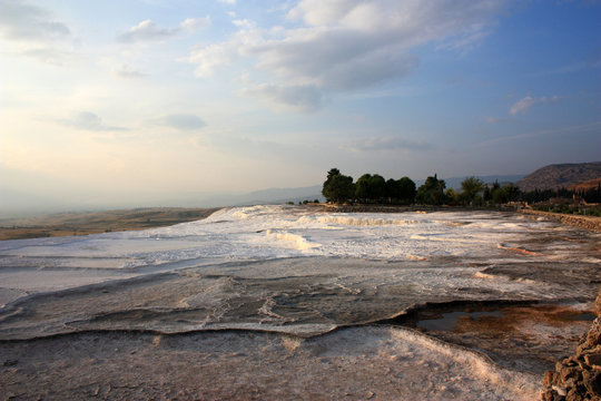 Pamukkale T&uuml;rkei-Abendd&auml;mmerung