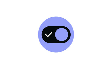 Vector flat modern switch button icon