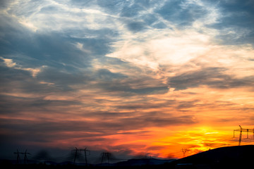 Amazing sunset clouds