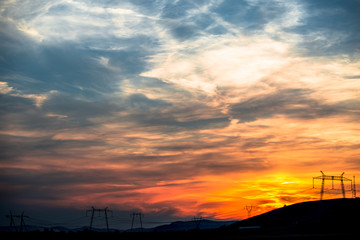 Amazing sunset clouds