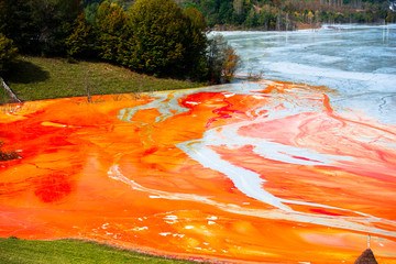 Pollution water lake