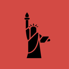 freedom dtatue icon. flat design