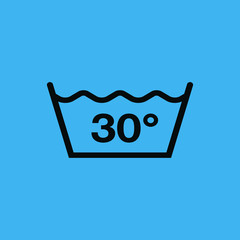 Symbols on care of clothes icon. flat design