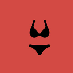 Bikini.icon. flat design
