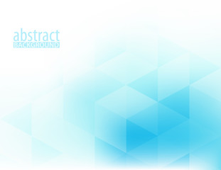 Obraz premium Abstract soft background with blue triangles on a white. Vector