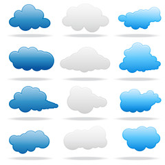 Cloud. Set. Sky. Weather. For your design.