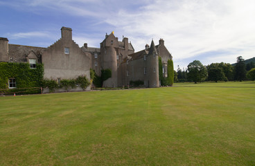 Fototapeta na wymiar An old Scottish stone castle on a sunny day