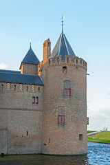 Tower of the Muiderslot, a well-preserved medieval castle 