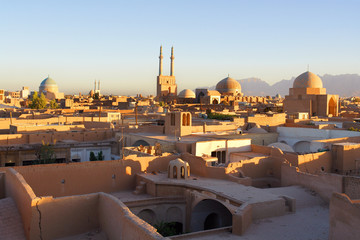 Panorama of the Iranian city of Yazd
