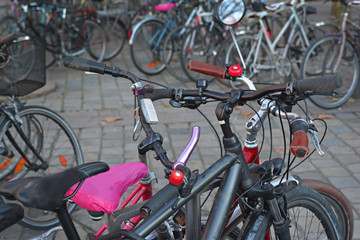 Fototapeta na wymiar Bicycle parking area.
