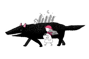 Little Red Riding Hood fairy tale.