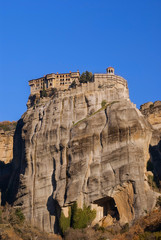 Hanging monastery at Meteora of Kalampaka in Greece. The Meteora - 132460827