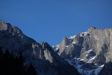 Fototapeta na wymiar Rocky crests in Bucegi mountains in Romania