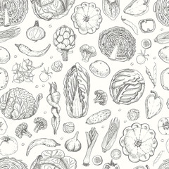 Seamless pattern with vegetables