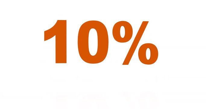 Animated 3D bouncing orange 10%.