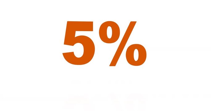 Animated 3D bouncing orange 5%