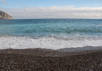 pebble beach on a sunny day in high quality