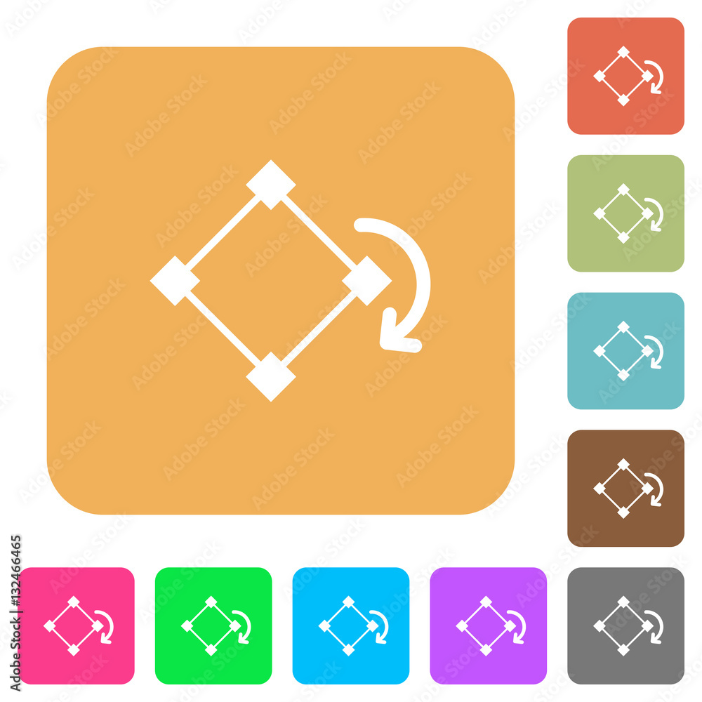 Poster rotate element rounded square flat icons
