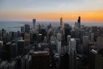 Foto op Plexiglas Skyscrapers and modern buildings of Chicago Skyline © Andrés García