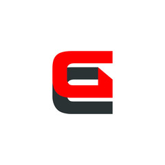 G C GC CG capital letter logo vector