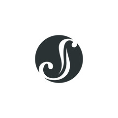 s letter initial on a circle logo vector