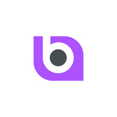b letter alphabet on a shape logo vector
