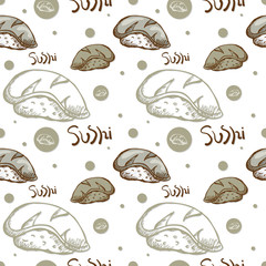 pattern sushi drawing graphic  design objects wallpaper