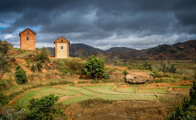 Fototapeta na wymiar Rural Madagascar landscape