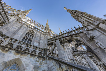 Milan Duomo under blue sky
