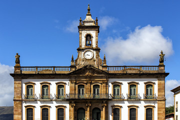 streets of the historical town Ouro Preto Brazil