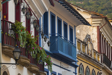 Fototapeta na wymiar streets of the historical town Ouro Preto Brazil