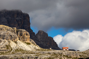 Fototapeta premium rifugio high at the Dolomites mountains