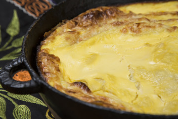 Pies on the pan.