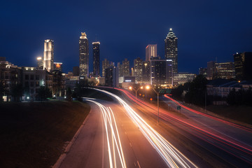 Fototapeta premium Atlanta city night skyline