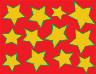 Obraz premium A simple colorful star pattern background image.