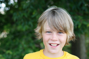 Smiling  preteen boy