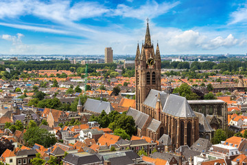 Panoramic view of Delft