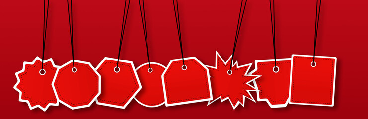 Concept of empty banner for sales promotion