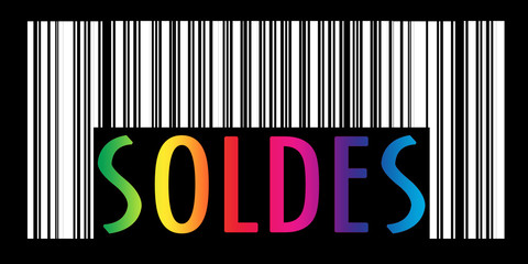 Concept of barcode with sales text printed on it