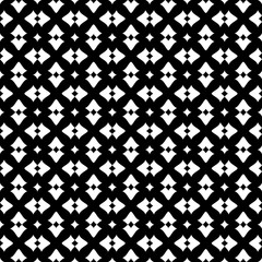Vintage pattern with white decorations on black background