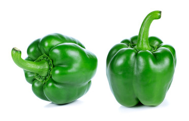 Green pepper isolated on white background
