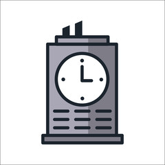 office clock icon color