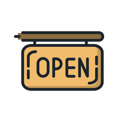 open sign shop icon