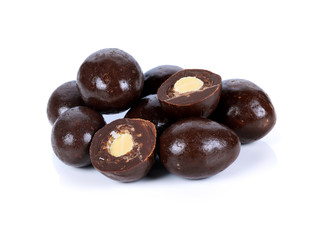 chocolate balls isolated on a white background
