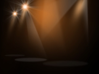 Gold stage light background 