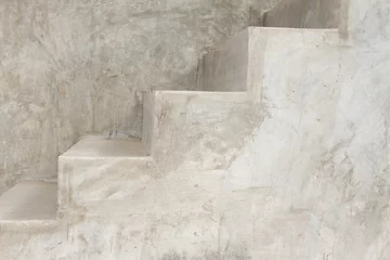 Crédence de douche en verre acrylique avec photo Escaliers Fond moderne de texture d& 39 escalier de ciment, vue latérale