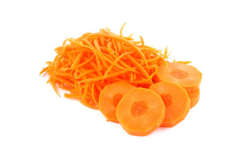 Orange carrot on a white background