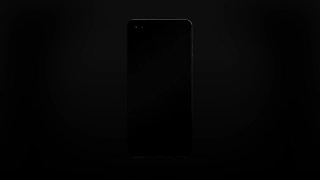 Rotating smartphone animation isolated on black