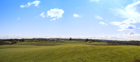 Obraz premium farm grass landscape view