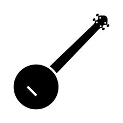 Banjo musical instrument flat icon for music apps and websites